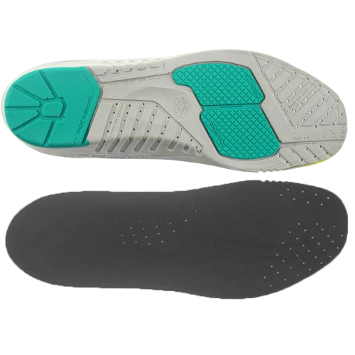 BATA Premium Triple-Layer PU Comfort Insoles with Green Gel Cushioning Zones
