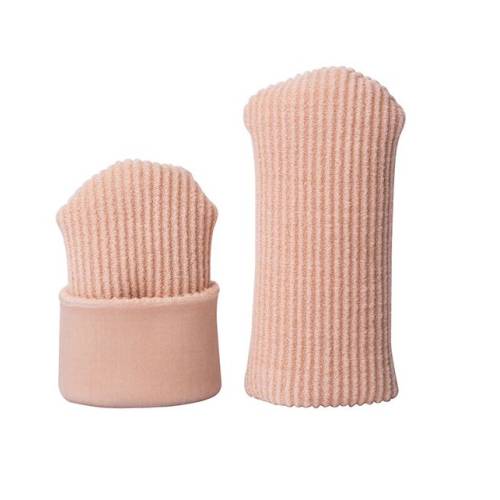 Soft SEBS Gel Toe Protectors - Breathable Fabric-Coated Toe Caps for Friction Relief, Corns, and Blisters