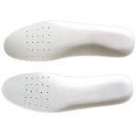 White Canvas PU Comfortable Breathable Work Insole